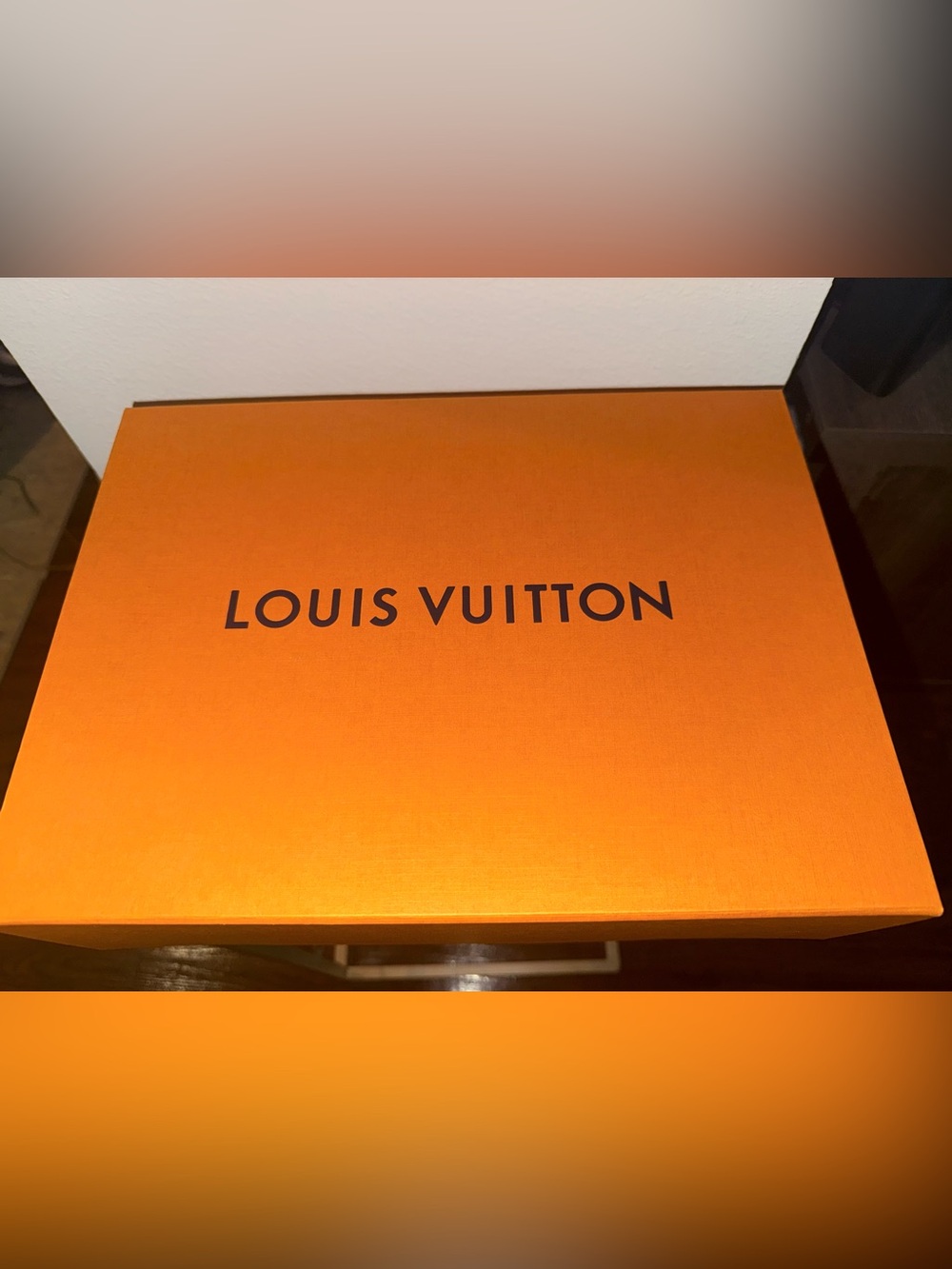Louis Vuitton Orange Box with Black Logo
